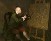 威廉 荷加斯 : Self Portrait at the Easel